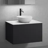neoro n50 Unterschrank B: 80 cm mit 1 Auszug, Waschtisch Ø 40 cm weiß matt, B: 80.5 BN0064WM+BN0432BM+BN0402C1