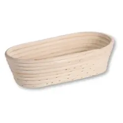 Kesper Gärkörbchen oval, Baumwolle und Rattan 19632 , 1 Gärkörbchen, Länge: 28 cm