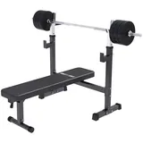 GORILLA SPORTS Hantelbank Hantelbank - mit Ablage, 40/70/100kg Set, Klappbar mit Gewichten