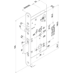 EFFEFF ASSA ABLOY Sicherheitsschloss 709X602 709X602PZ---G41