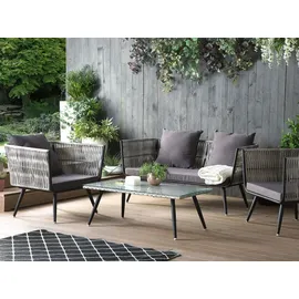 Beliani Gartenmöbel Set 4-tlg. Graphitgrau