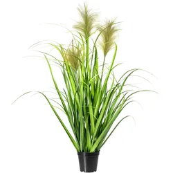 CREATIV green künstliche Pflanze Chinaschilf, ca 90cm, grün, im Topf 11x D=13cm