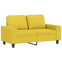 vidaXL 2-Sitzer-Sofa Hellgelb 120 cm Stoff