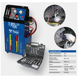 BRILLIANT TOOLS Getriebespülgerät für Automatikgetriebe inklusive 35-tlg Adapter-Satz