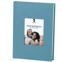 RÖSSLER Notizbuch Foto-Notizbuch A5 Blau/dotted