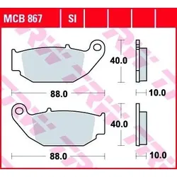 TRW Bremsbelagsatz MCB867 Bremsbeläge,Bremsklötze,Bremssteine,Bremsbeläge & Bremsbelagsatz,Bremsklötze & Bremsbelagsatz