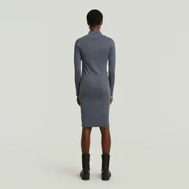 G-Star Washed Slim Rib Kleid Blau L