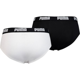 Puma Basic Briefs black/white M 2er Pack