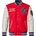 Herren Lederjacke Team red/beige S Rot