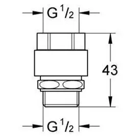 Grohe Eggemann Rohrbelüfter DN15 Chrom