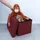 Intirilife Sitzbank Faltbar Kirsch Rot 49 x 30 x 30 cm