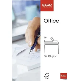 ELCO Briefumschlag Office B6 ohne Fenster, haftklebend, 100g/m2, 25 Stück
