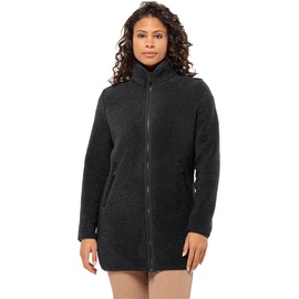 Jack Wolfskin Damen High Curl Coat W Fleece-Jacke, Schwarz, S