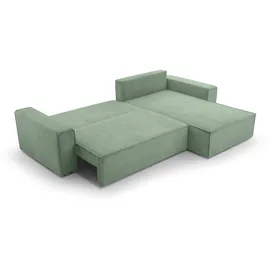 ax living Eckcouch Cord 2-Sitzer Salbeigrün