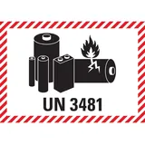 Dreifke Hinweisschild Verpackungskennzeichen UN-Nummer 3481 10 x 7 cm