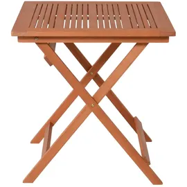 Garden Pleasure Gartentisch Klapptisch 70,5 x 70,5 x 74 cm Braun