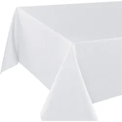 Tischdecke DELINDO LIFESTYLE "WIEN" Gr. 5, weiß, Ø:160cm, Polyester, Tischdecken, Fleckabweisend, pflegeleicht, 180 g/m2