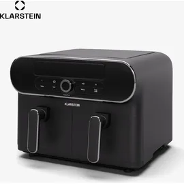 Klarstein AuraAir Color Touch Dual Heißluftfritteuse Schwarz/Silber
