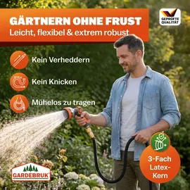 Gardebruk Flexibler Gartenschlauch 30 m schwarz