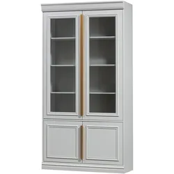 Vitrine Organize aus Kiefernholz, Hellgrau