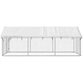vidaXL Hundezwinger 400 x 200 x 150 cm Stahl Silber