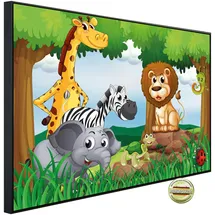 Papermoon Infrarotheizung Dschungeltiere, sehr angenehme Strahlungswärme bunt