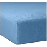 Traumschlaf Spannbettlaken Frottee 120 x 200 - 130 x 200 cm blau