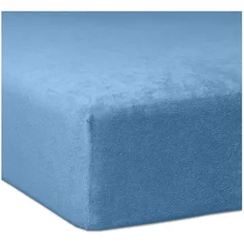 Traumschlaf Spannbettlaken Frottee 120 x 200 - 130 x 200 cm blau