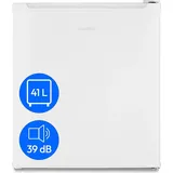 Medion mini Kühlschrank mit Gefrierfach (klein, leise, 41L kleiner Kühlschrank für Büro Hotels Minibar Camping Gaming, Getränkekühlschrank, Speisen Eis, Türanschlag wechselbar, MD37724) weiß