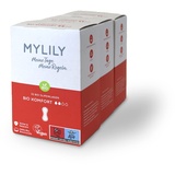 MYLILY® Baumwoll Slipeinlagen I 100% Bio-Baumwolle 0% Chemie | 96 Slipeinlagen ohne Duft | Zuverlässiger Schutz während der Periode Superdünn I Nachhaltig (3er Pack)