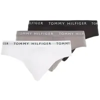 Tommy Hilfiger Underwear Slip (Packung, 3-St., 3er-Pack) mit kontrastfarbenem Wäschebund grau|schwarz S