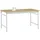 Manuflex BB3035.7035 Beistelltisch BASIS stationär mit Multiplex-Tischplatte in Lichtgrau RAL 7035, BxTxH: 1250 x 600 x 780mm