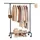 Songmics Rollgarderobe schwarz Metall 83,0 - 120,0 x 156,0 cm