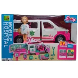 Camping-Set mit Auto und Puppe, 12 Teile