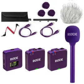 RØDE Microphones RØDE Mikrofon-Funksystem Wireless GO Gen 3 Interview Set Lila, Mikrofon