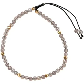 FIRETTI Fußketten Set "Schmuck Geschenk Körperschmuck Edelsteine", schwarz (silberfarben, gelbgoldfarben, schwarz, grau, schwarz, beige, grau, schwarz, beige), Fußketten, Damen, Baumwolle Messing, Baumwolle, Messing, mit Achat, Dalmatiner Jaspis, Onyx