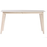 Miliboo Design-Esstisch ausziehbar Weiß und helles Holz L150-200 LEENA
