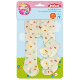 Heless Puppen-Strumpfhose Herz Konfetti Beige (35-45 cm)