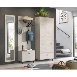 MID.YOU Notes Garderobenschrank 215x190x35 beige