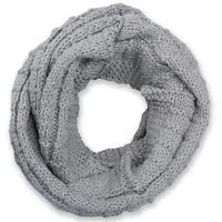 Stylebreaker Strickschal "Strick Loop mit Karomuster", Damen, grau (hellgrau), Obermaterial: 100% Viskose CV., Modisch, Modetücher