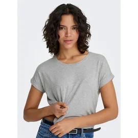 Only T-Shirt "ONLMOSTER – T-Shirt mit melierter Optik und elastischem Material", Damen, Gr.