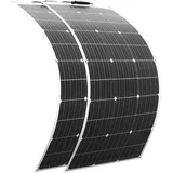 Flexibel Solarpanel 200W 2 Stücke 100W 18V Monokristalline Flexible Solarmodul für Wohnwagen, Wohnmobil, Boot, Zuhause, 12-V-Batterie