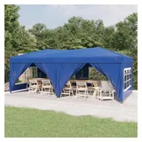 vidaXL Partyzelt Faltbar mit Seitenwänden Blau 3 x 6 m