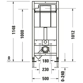 Duravit DuraSystem Vorwandelement Basic H: 114,8 cm für Wand-WC