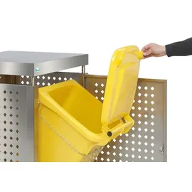 Proregal Mülltonnenbox 115 x 67,5 x 62,5 cm silber