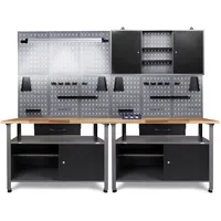 Ondis24 240cm mit LED & Lautsprecher«", grau Werkbank Werkzeugschrank