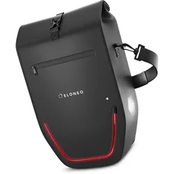 ELONEO Fahrradtaschen, wasserdicht mit LED, 28L, Schwarz