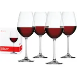 Spiegelau Rotweingläser 4 Stück, Salute 4720171, Weingläser aus Kristallglas, Rotwein Gläser spülmaschinenfest