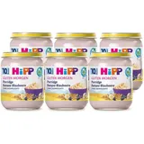 HiPP Frühstücksbrei Banane-Blaubeere Haferflocken 6 x 160 g