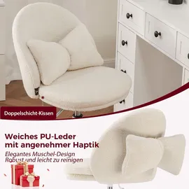 COMHOMA Drehstuhl Kunstleder Beige